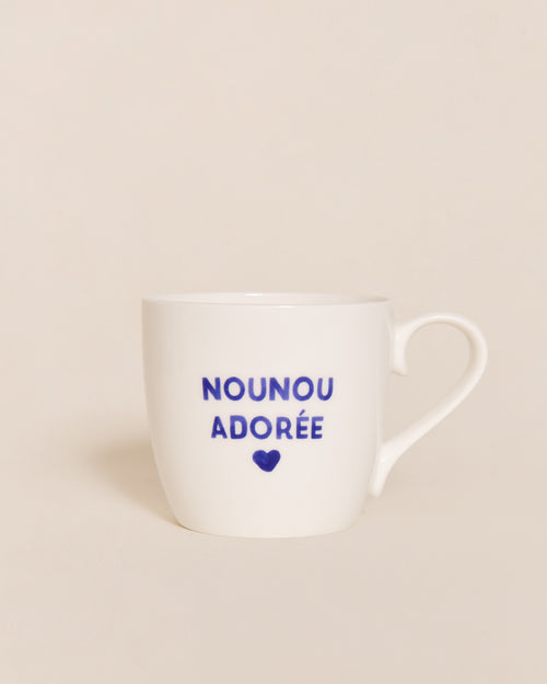 Le mug Nounou adorée - bleu - émoi émoi   - 1 