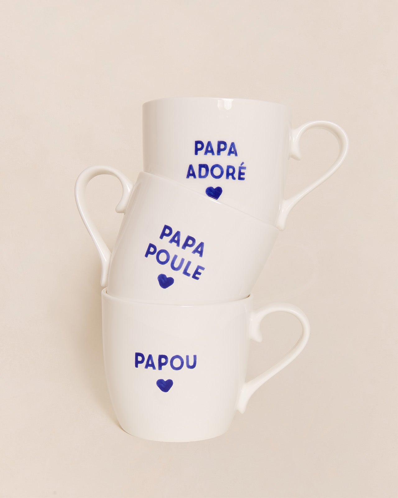 Le mug Papa - message au choix - bleu