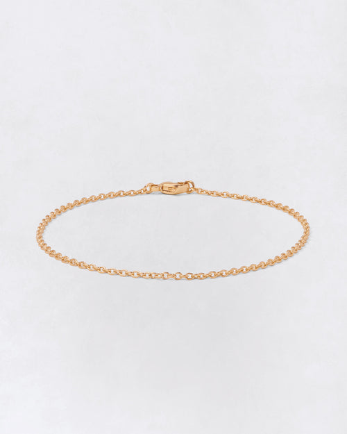 Le bracelet chaîne simple 18cm doré à l'or fin 24 carats - émoi émoi   -  