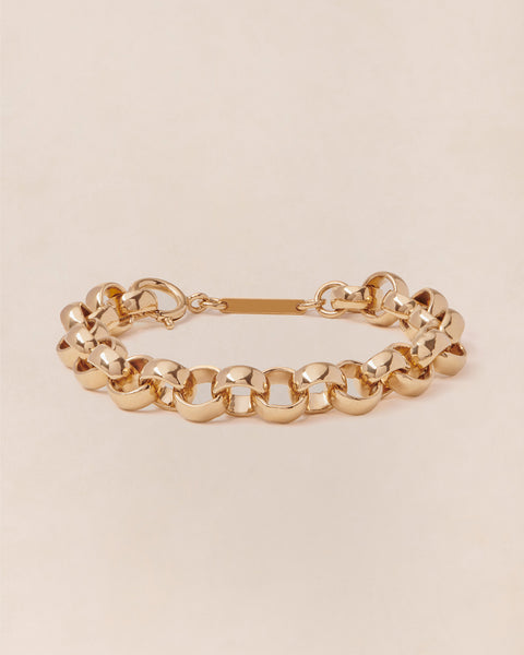 Le bracelet chaîne simple 20cm doré à l'or fin 24 carats – émoi émoi