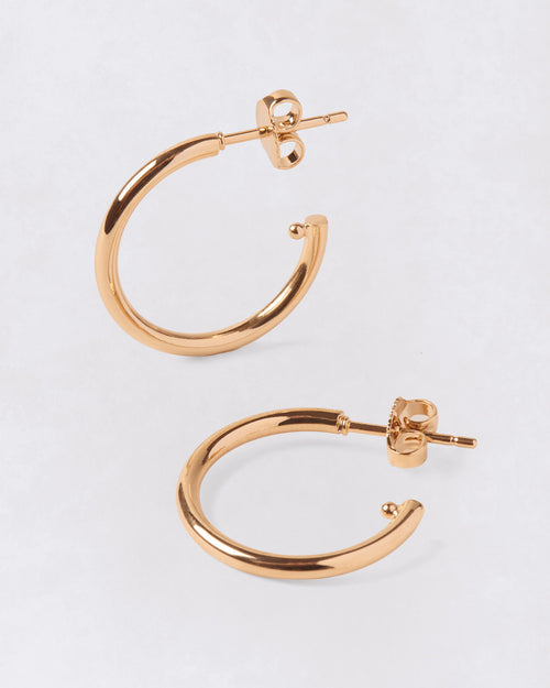 Les Créoles Carmen - dorés à l'or fin 24 carats - 20 mm - émoi émoi   - 1 