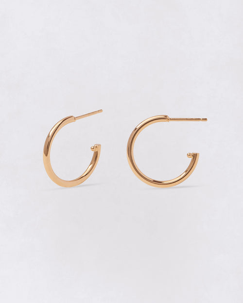 Les Créoles Carmen - dorés à l'or fin 24 carats - 20 mm - émoi émoi   - 4 