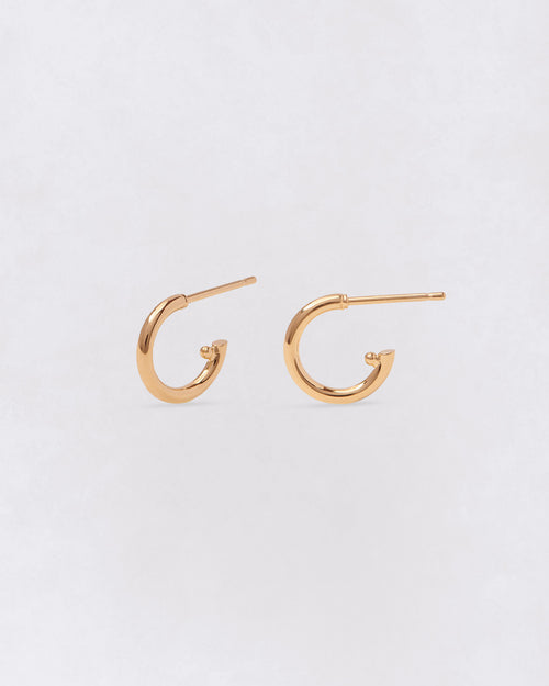 Les Créoles Carmen - dorés à l'or fin 24 carats - 12 mm - émoi émoi   - 1 