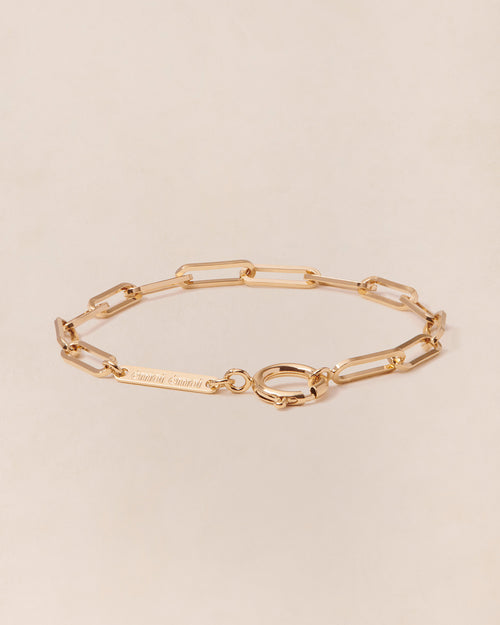 Le bracelet maillons XL doré à l'or fin 24 carats - 18cm - émoi émoi   -  