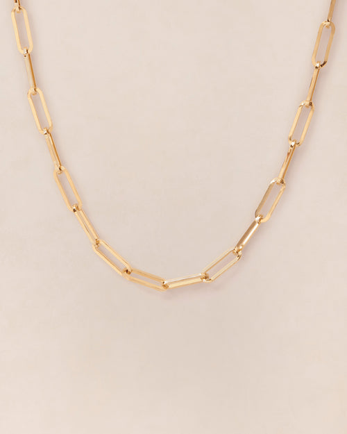 Le collier maillons XL doré à l'or fin 24 carats - émoi émoi   -  