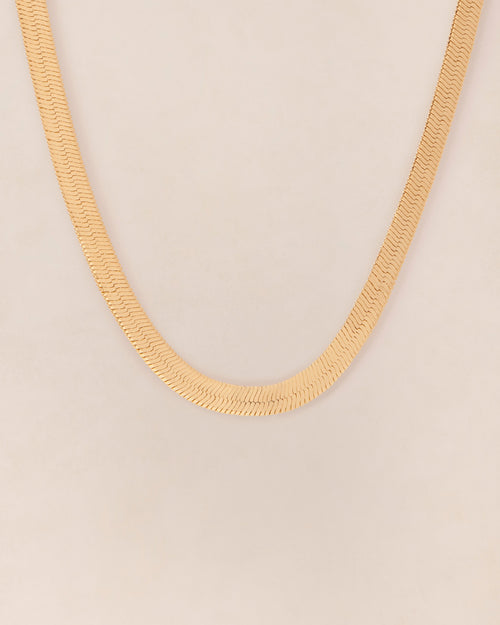 Le collier chaîne serpent doré à l'or fin 24 carats - émoi émoi   -  