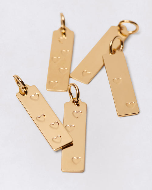 La médaille Cœur baguette - dorée à l'or fin 24 carats - 20mm - émoi émoi   - 1 