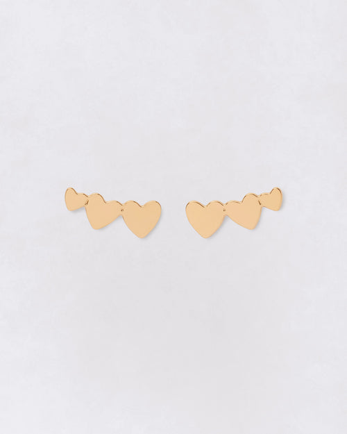 Les boucles d'oreilles Clarisse - dorées à l'or fin 24 carats - émoi émoi   - 4 