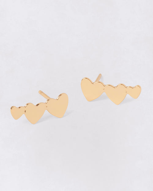 Les boucles d'oreilles Clarisse - dorées à l'or fin 24 carats - émoi émoi   - 1 