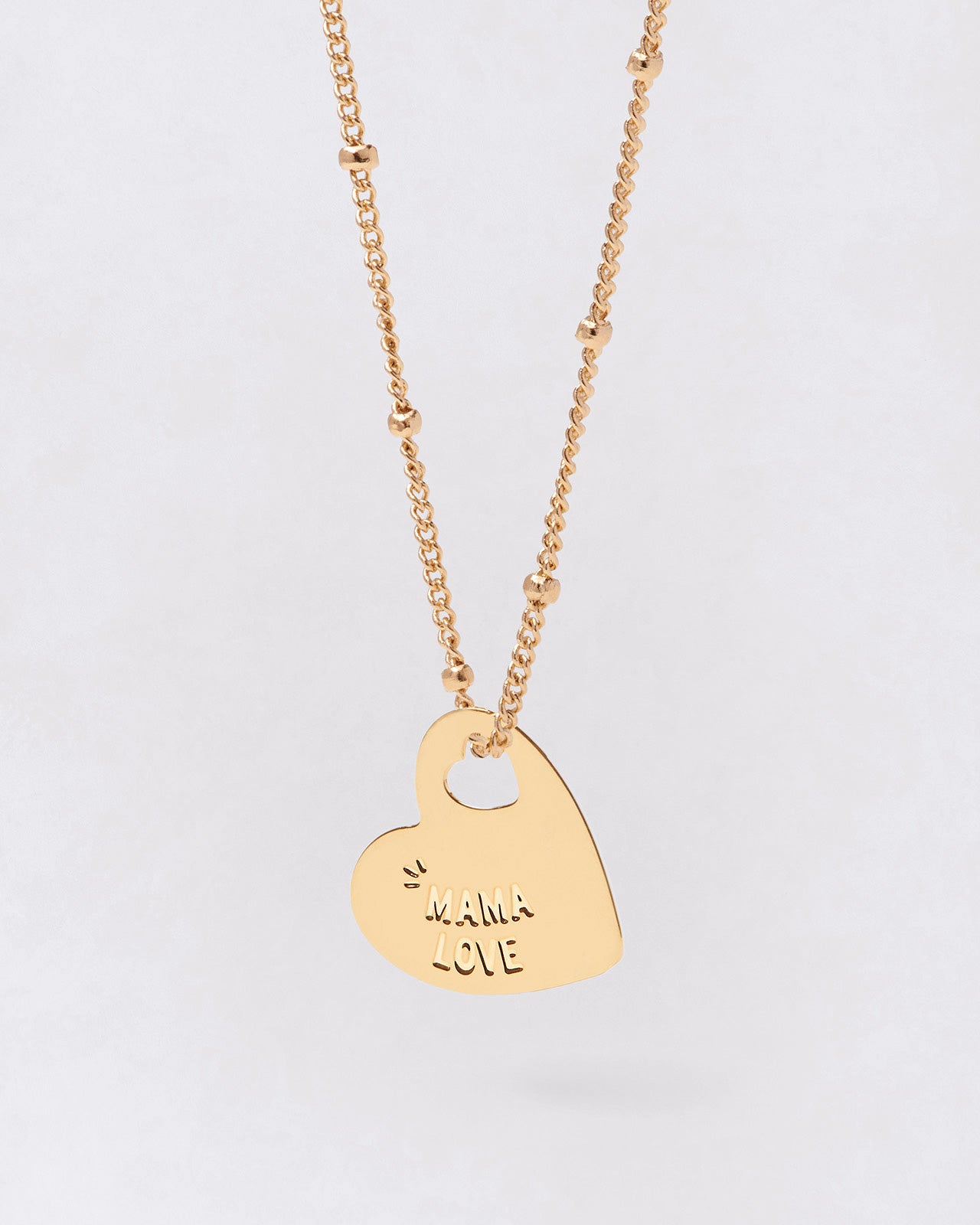 La médaille Mona Mama love cœur - dorée à l