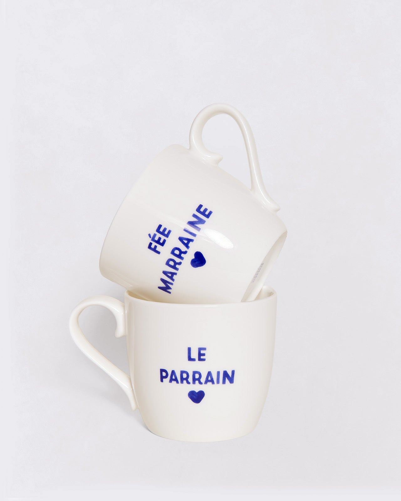 Le duo de mugs Marraine et Parrain - bleu