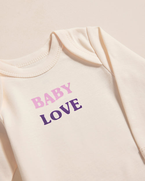 Le body Baby love en coton bio - crème - émoi émoi   - 2 