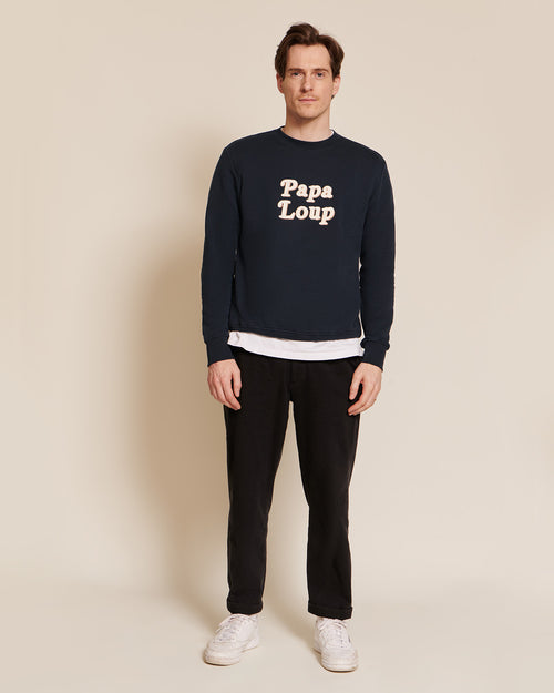 Le sweat Papa loup en coton bio - charbon - émoi émoi   - 2 