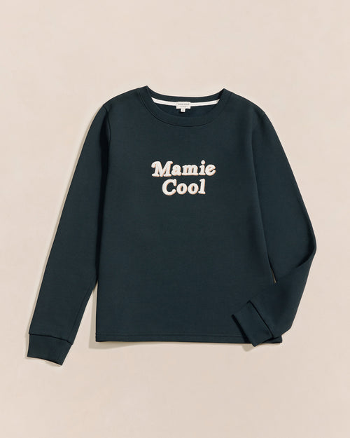 Le sweat Mamie cool en coton bio - charbon - émoi émoi   - 2 