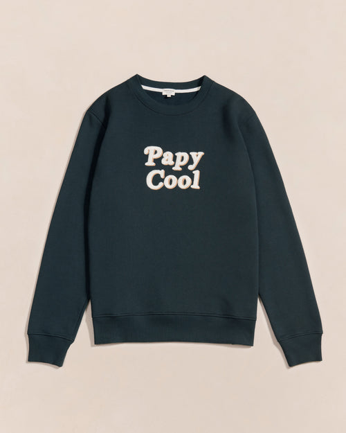 Le sweat Papy cool en coton bio - charbon - émoi émoi   - 2 