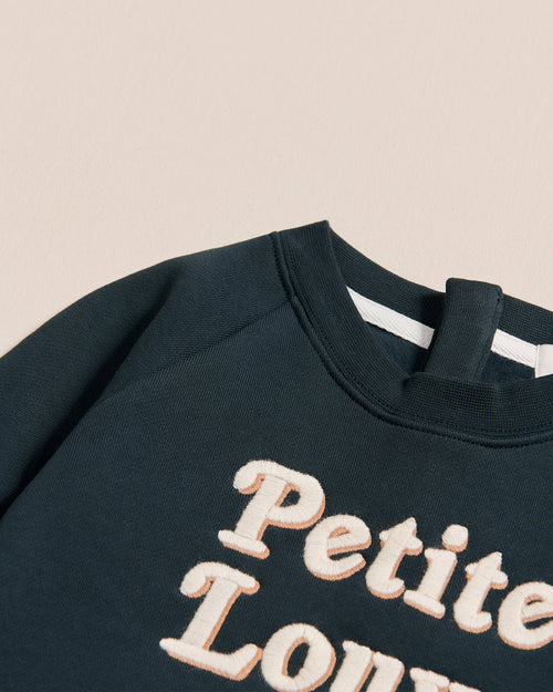 Le sweat Petite louve en coton bio - charbon - émoi émoi   - 2 