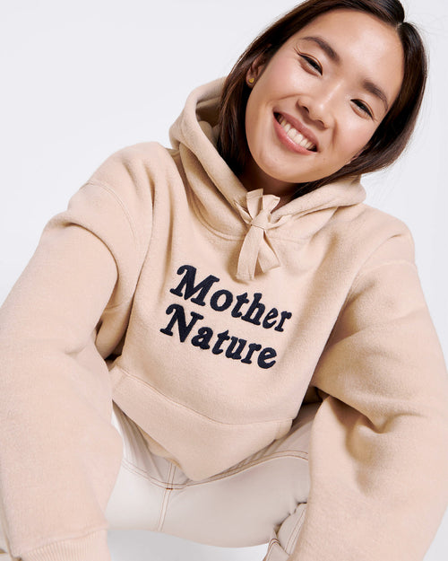 Le hoodie Mother Nature en polaire recyclée - beige - émoi émoi   - 2 