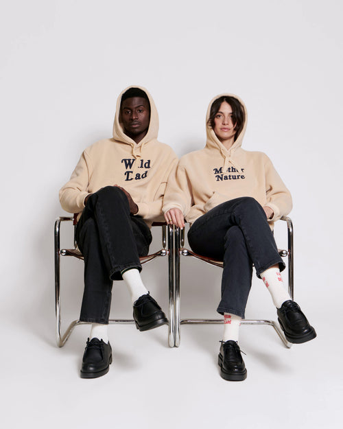 Le hoodie Mother Nature en polaire recyclée - beige - émoi émoi   - 4 