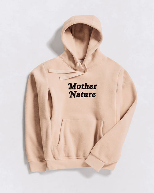 Le hoodie d'allaitement Mother Nature en polaire recyclée - latte - émoi émoi   - 1 