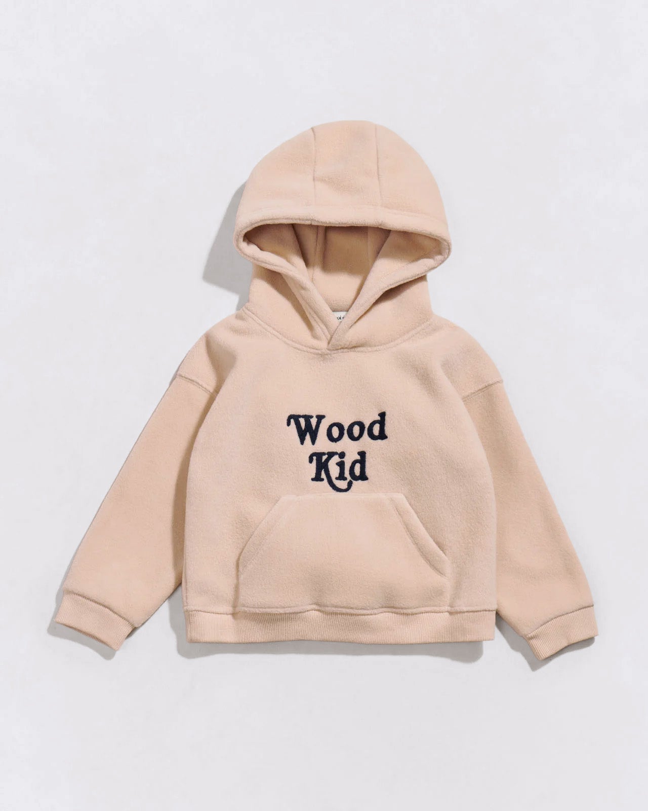 Le hoodie Wood kid en polaire recyclée - beige