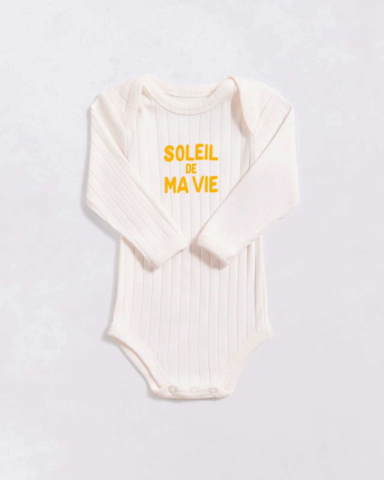 Le body Soleil de ma vie en coton bio - crème