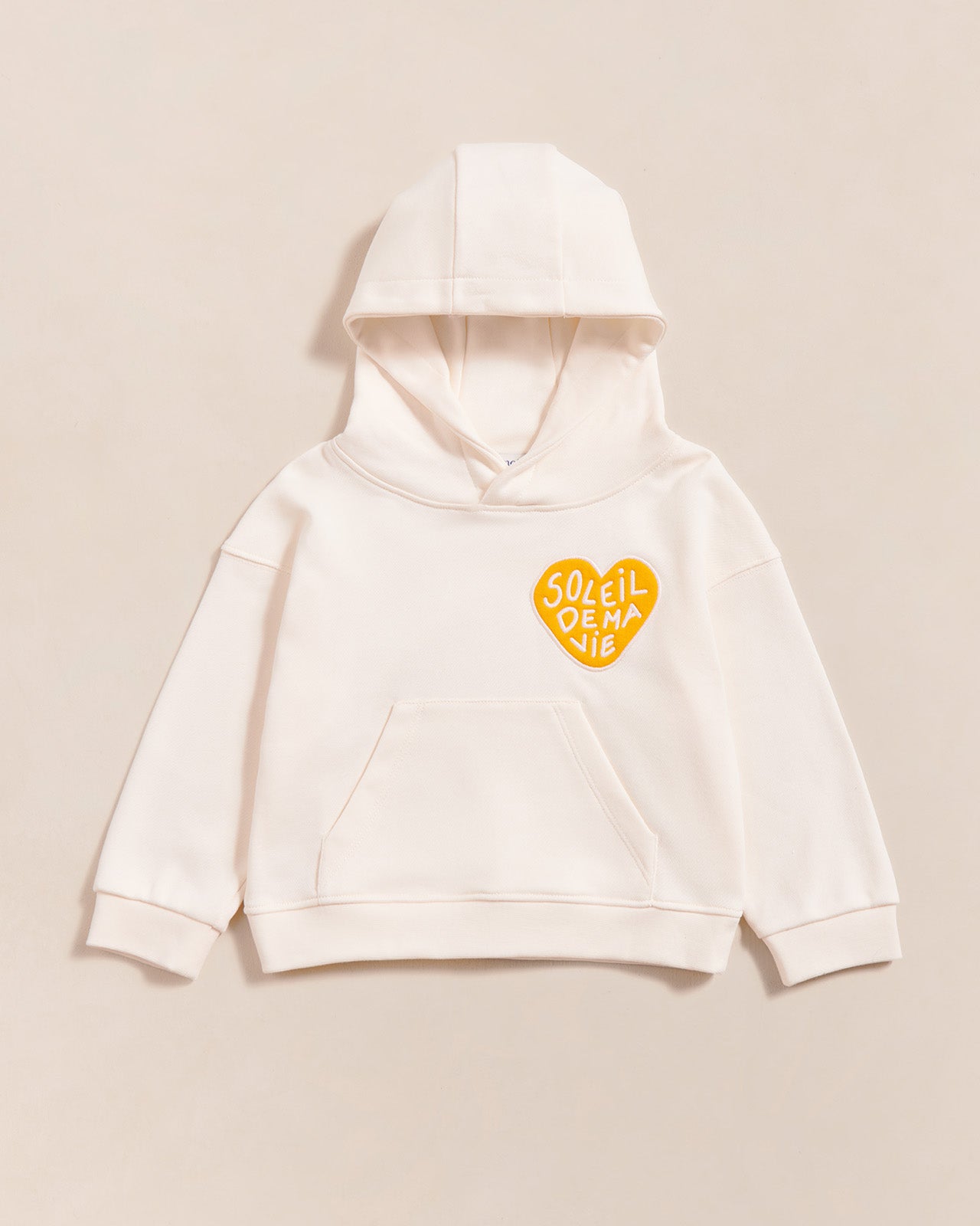 Le duo de hoodies Soleil de ma vie en coton bio creme