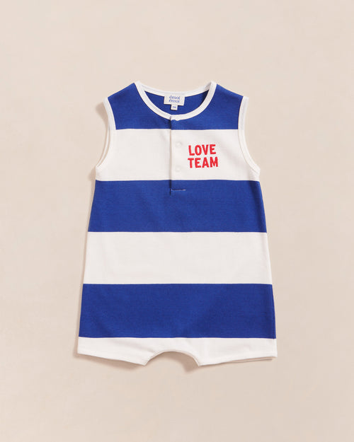 La combinaison Claudette Love team en coton bio - bleu - émoi émoi   - 1 