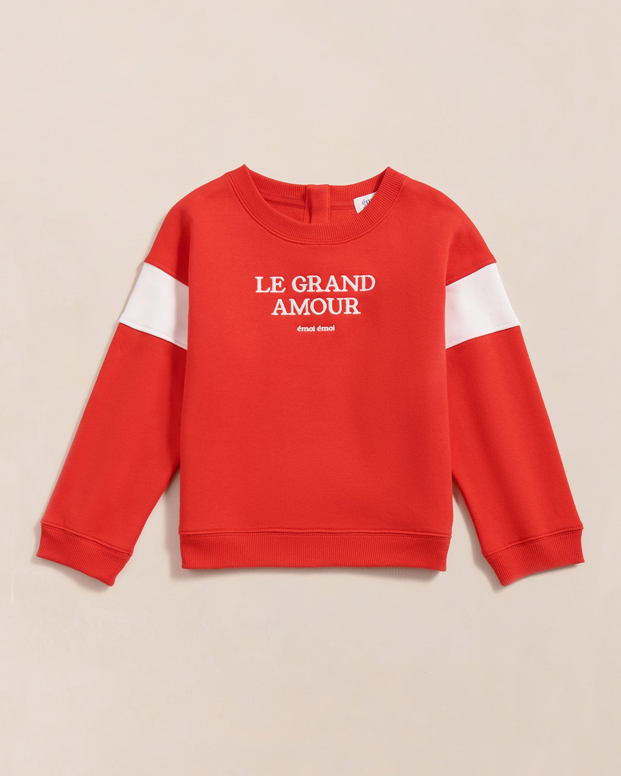 Le sweat Le grand amour enfant en coton bio - rouge - product picture
