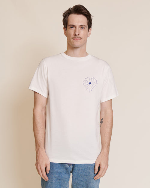 Le t-shirt Je t'aime homme en coton bio - blanc - émoi émoi   - 1 