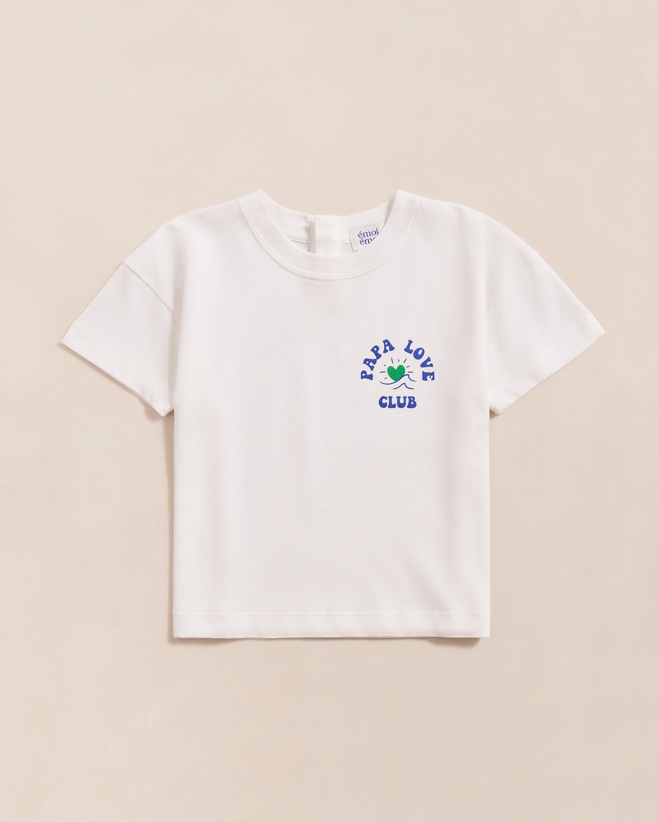 Le t-shirt Papa love club enfant en coton bio - blanc