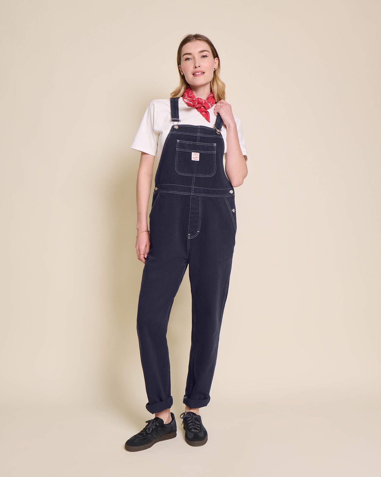 La salopette Sia en coton bio - bleu nuit - product picture