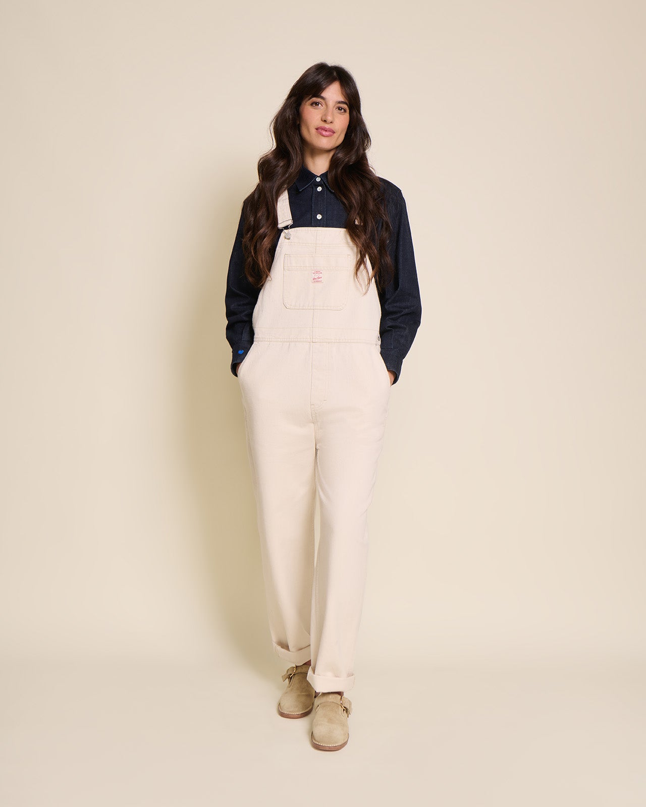La salopette Sia en coton bio - naturel