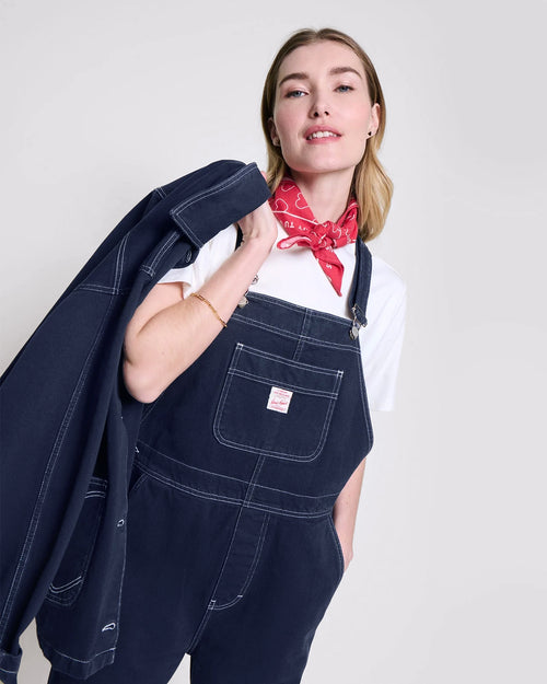 La salopette Sia en coton bio - bleu nuit - émoi émoi   - 4 