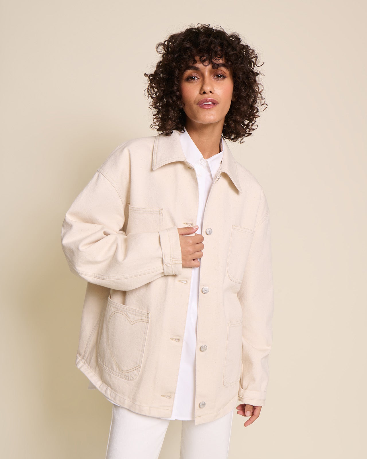 La veste Viggo en coton bio - naturel - product picture