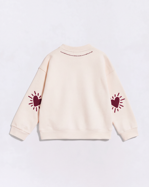 Le duo de sweats Coeur solaire avec coudières - crème - émoi émoi   - 4 