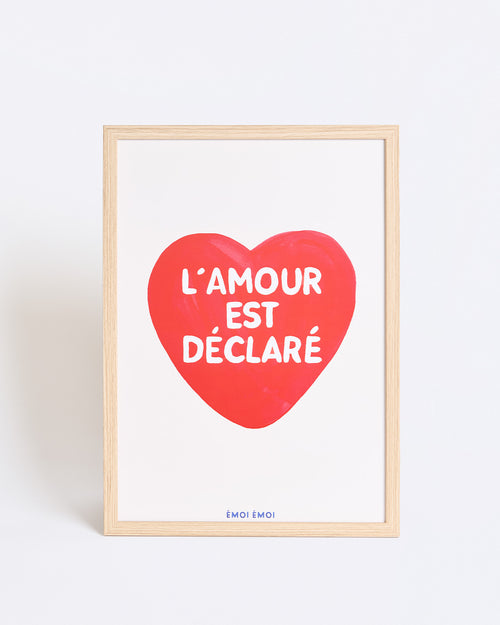 L'affiche L'amour est déclaré - rouge - émoi émoi   - 1 
