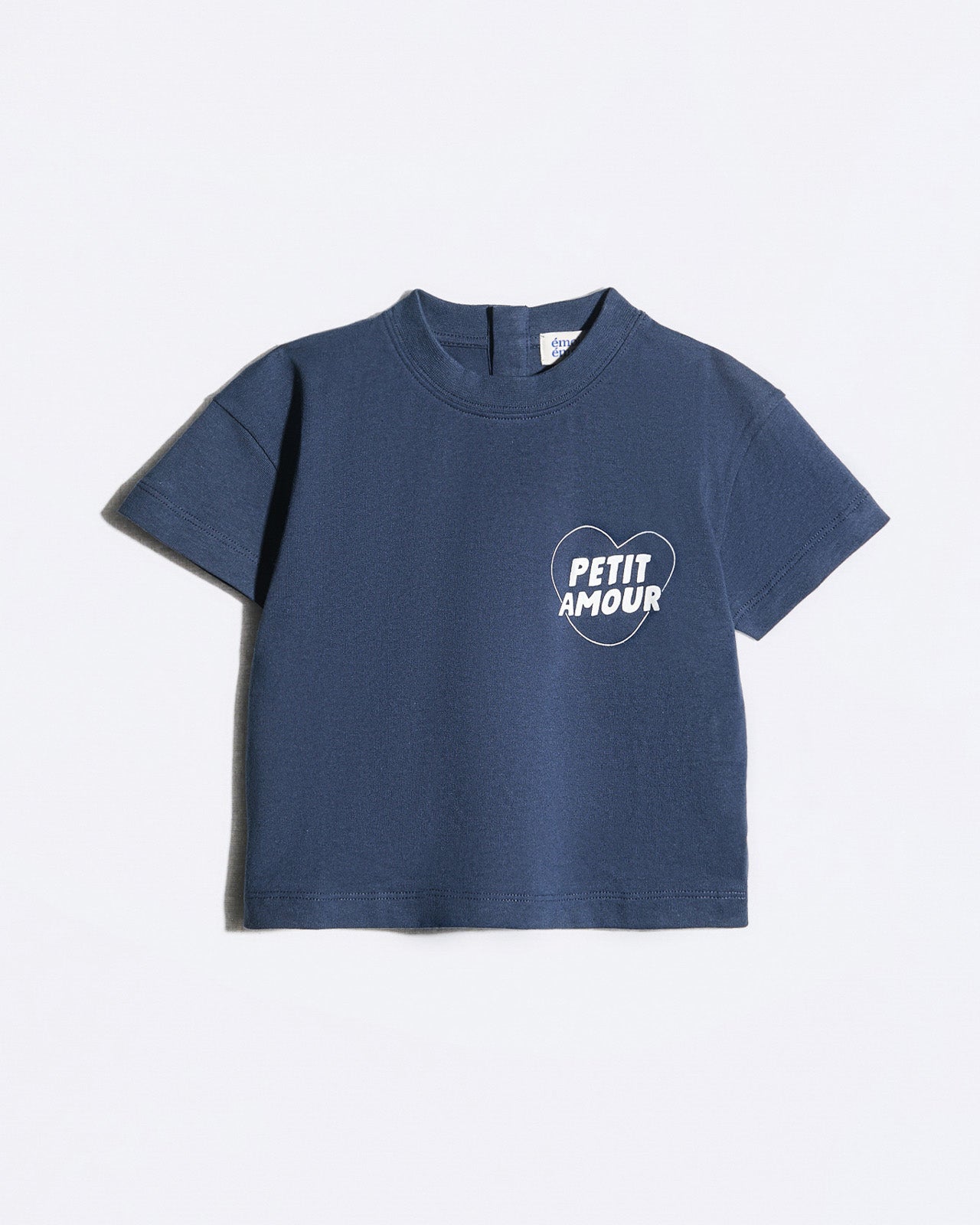 Le t-shirt Petit amour en coton bio - charbon