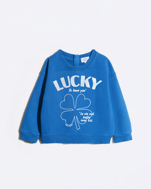 Le sweat Lucky enfant - bleu - émoi émoi   - 1 