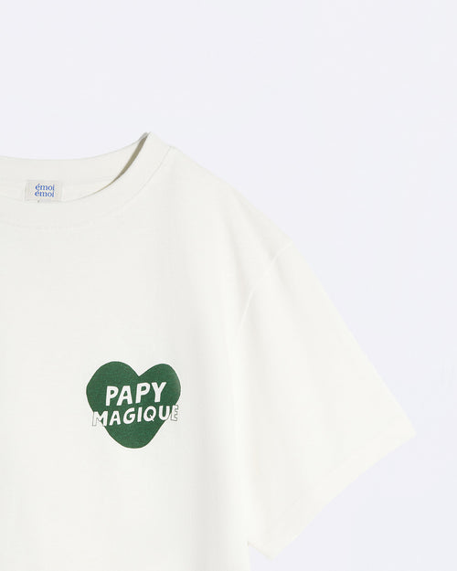 Le t-shirt Papy magique en coton bio - crème - émoi émoi   - 4 