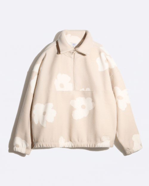Le sweat Sven en polaire recyclée - Biscotti flowers - émoi émoi   - 2 