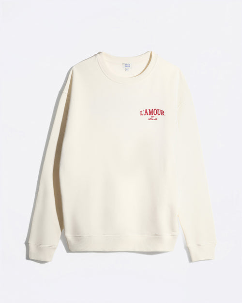 Le sweat L'amour est déclaré adulte - crème - émoi émoi   - 4 