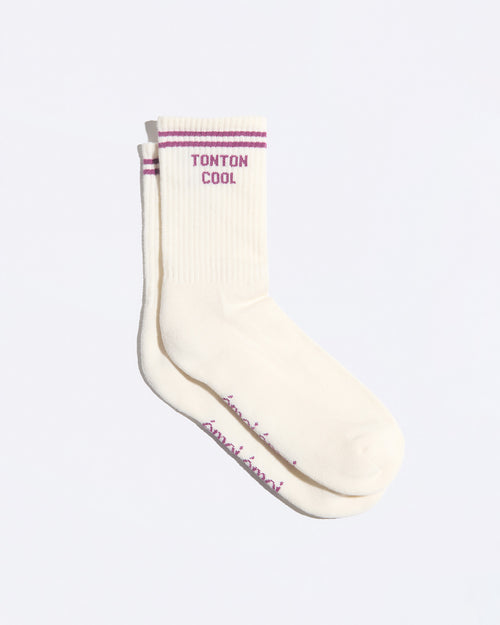Les chaussettes Tonton cool - crème - émoi émoi   - 1 
