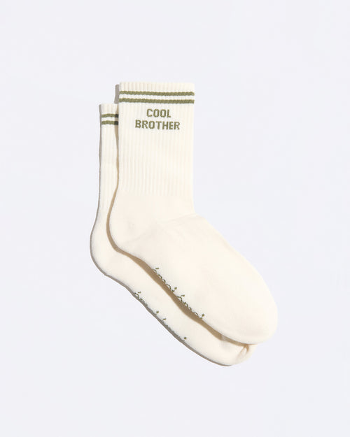Les chaussettes Cool Brother - crème - émoi émoi   - 1 