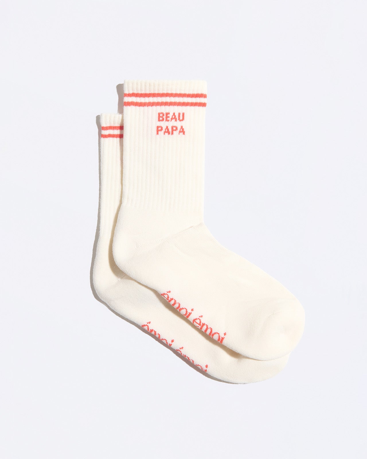 Les chaussettes Beau papa - cème