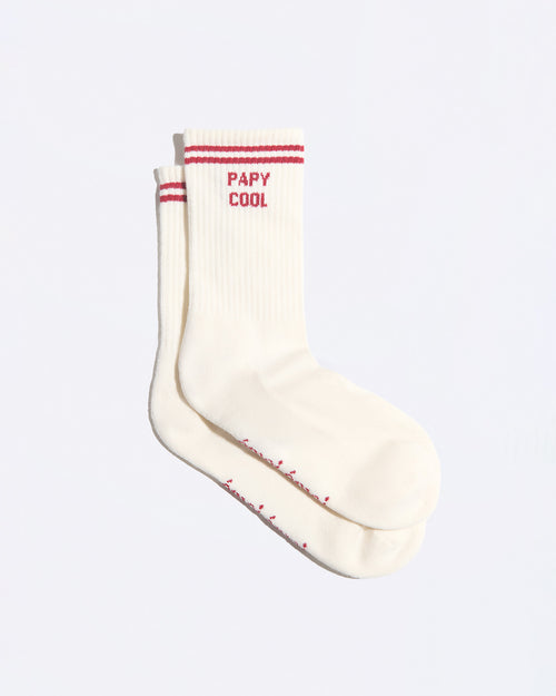 Les chaussettes Papy cool - crème - émoi émoi   - 1 