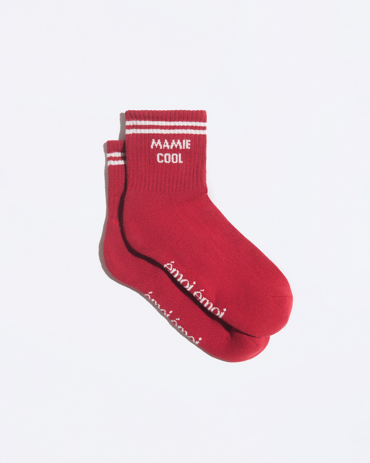 Les chaussettes Mamie cool - cranberry