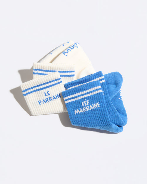 Les chaussettes Le parrain - crème - émoi émoi   - 4 