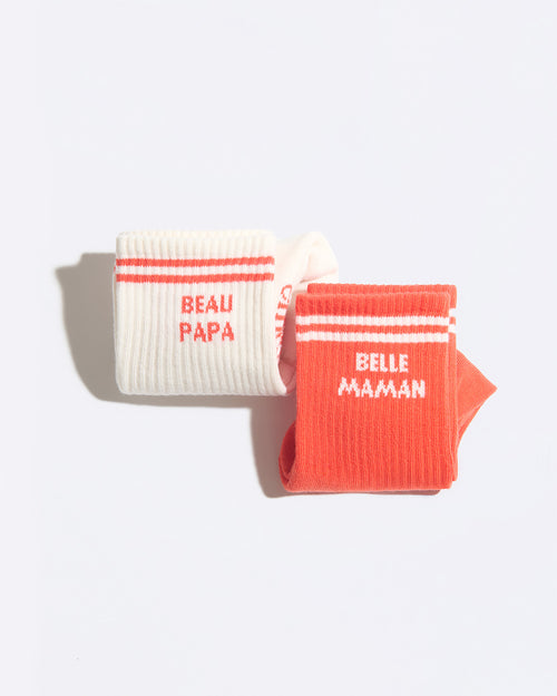 Les chaussettes Beau papa - cème - émoi émoi   - 4 