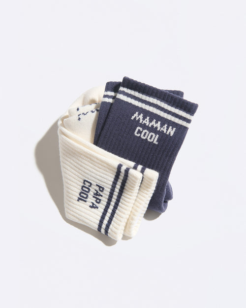 Les chaussettes Papa cool - crème - émoi émoi   - 4 