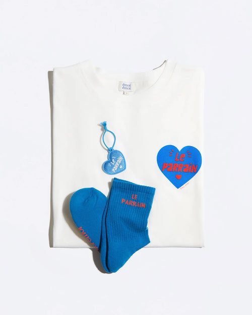 Le t-shirt Le parrain en coton bio - blanc - émoi émoi   - 2 